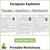 European Explorers Reading Comprehension Bundle