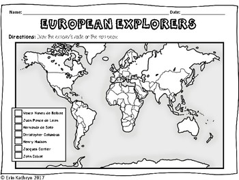European Explorers Age of Exploration Route Map Bundle | TpT