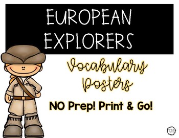 Preview of European Explorers Vocabulary Posters