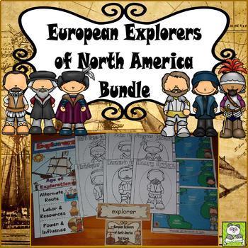 Preview of European Explorers of North America (Task Cards Included)