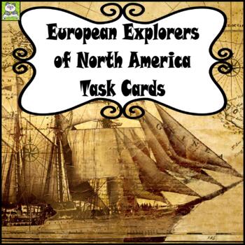 Preview of European Explorers of North America Task Cards