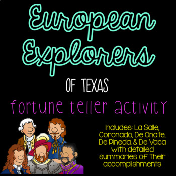 Preview of European Explorers of Texas Cootie Catcher
