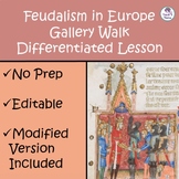 European Feudalism Differentiated Stations Lesson Print & Google