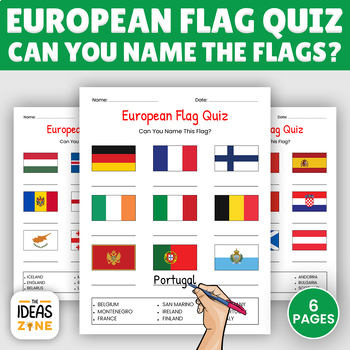Preview of European Flag Quiz: Can You Name the Flags?