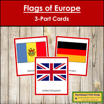 Fun Facts of Europe color-coded Montessori Continent Cards -  Denmark