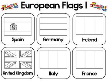 European Flags Colouring Activity