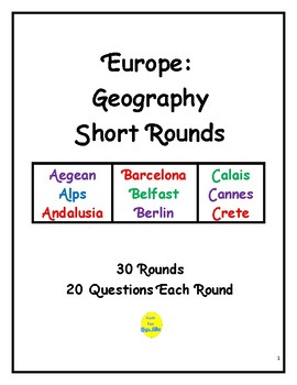 Preview of European Geography Short Rounds