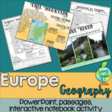 European Geography Social Studies Interactive Notebook Activities