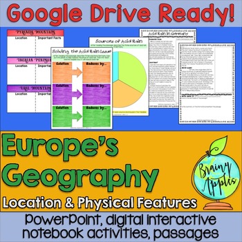 Preview of European Geography Unit | Includes Digital Option