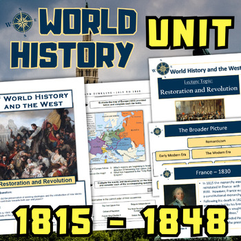 Preview of European History Post-Napoleon Unit - Revolution, Restoration, Liberalism, 1848