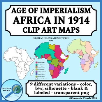 Preview of European Imperialism and the Scramble for Africa Clip Art Maps