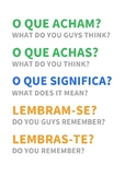 European Portuguese classroom posters - Conversation & Questions