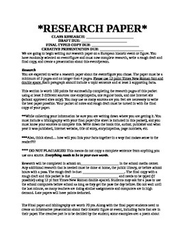 European Research Paper by DeBoer's Dynamic Downloadable Lessons