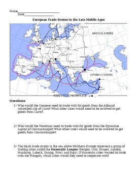 Preview of European Trade Routes in the Late Middle Ages