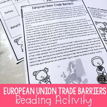 Preview of European Union Trade Barriers Reading Activity (SS6E8, SS6E8b) GSE Aligned