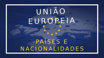 Preview of European Union countries and nationalities powerpoint presentation in Portuguese