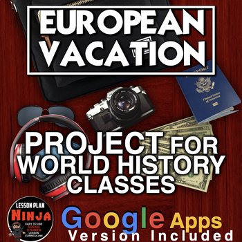 Preview of European Vacation Project - Perfect for end of the Year! + Distance Learning