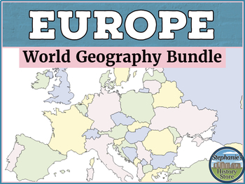 Preview of European World Geography Bundle