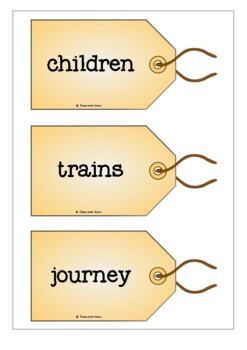 Preview of Evacuee Word Labels | World War Two (WWII) Vocabulary | Printables