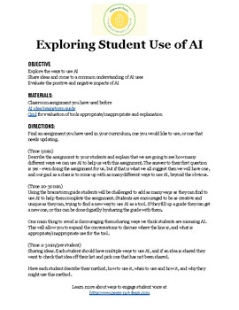 Preview of Evalauating the Use of Artificial Intellegence (AI) in the Classroom