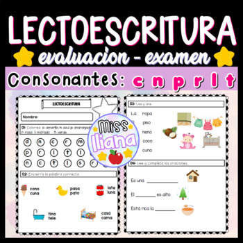 impuesto reserva nativo Evaluación Lectoescritura Preescolar by Miss Iliana | TPT