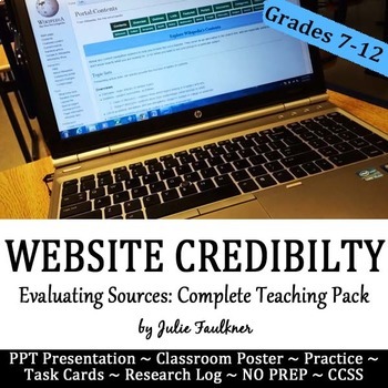 Preview of Evaluate Credibility & Validity of Online Sources Lesson, Complete Teaching Unit