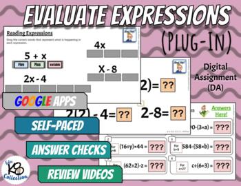 Preview of Evaluate Expressions (Plug-In)  - Digital Assignment