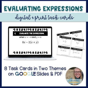 Preview of Evaluate Expressions Practice