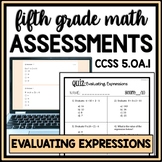 5th Grade Order of Operations Quiz, Evaluate Expressions Q