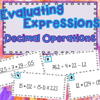 Preview of Evaluate Expressions with Decimal Operations
