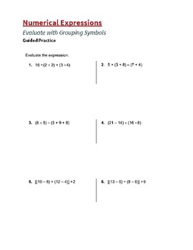 Grouping Symbols Homework Help