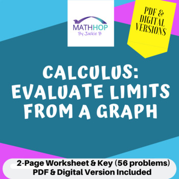 Preview of Calculus - Evaluate Limits from a Graph