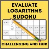 Evaluate Logarithms Sudoku Puzzles Evaluate Logs then Solv