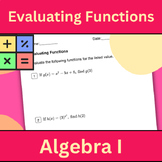 Evaluating Absolute Value, Quadratic, Linear, and Exponent