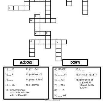 Evaluating Algebraic Expressions Number Puzzle | TpT