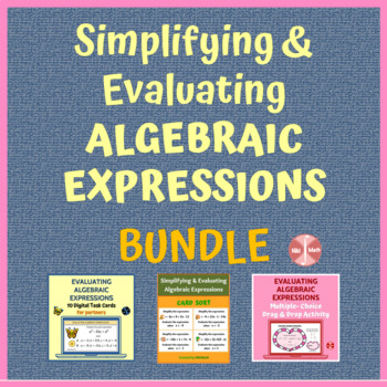 Preview of Evaluating Algebraic Expressions - 6 Products in a Growing Bundle