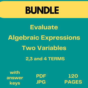 Preview of Evaluating  Algebraic Expressions -Addition and subtraction - Pre-Algebra BUNDLE