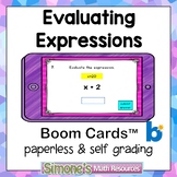Evaluating Algebraic Expressions Digital Interactive Boom Cards