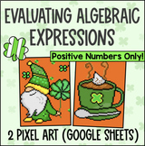 Evaluating Algebraic Expressions Digital Pixel Art | St. P