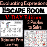 Evaluating Algebraic Expressions Game: Escape Room Valenti