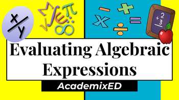 Preview of Evaluating Algebraic Expressions Instructional Slides/Guided Notes (Answer Key)