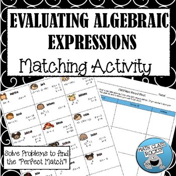 Preview of EVALUATING EXPRESSIONS MATCHING ACTIVITY