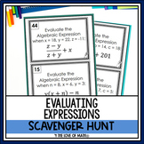Evaluating Algebraic Expressions: Scavenger Hunt