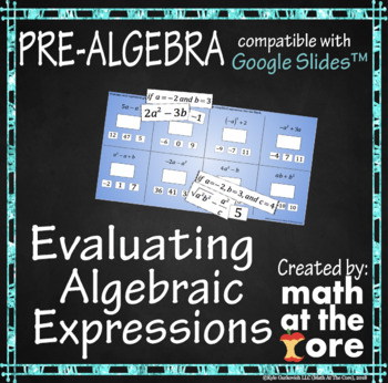 Preview of Evaluating Algebraic Expressions for Google Slides™
