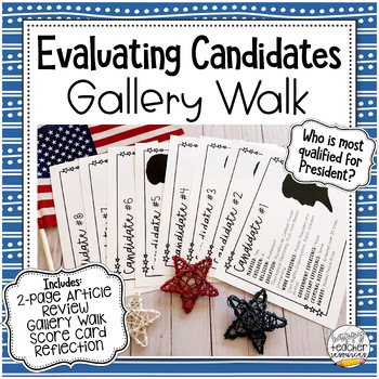 Preview of Evaluating Candidates Gallery Walk | Elections Activity for Civics!