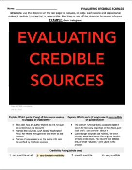 Preview of Evaluating Credible Sources