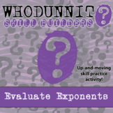 Evaluating Exponents Whodunnit Activity - Printable & Digi