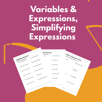 Preview of Evaluating Expression, Simplifying Expressions Distribute and Combine Like Terms