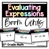 Evaluating Expressions - 6th Grade Math Boom Cards