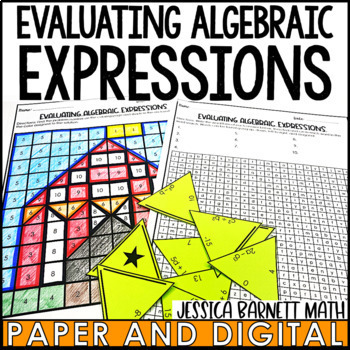 Preview of Evaluating Expressions Activity and Worksheet Bundle